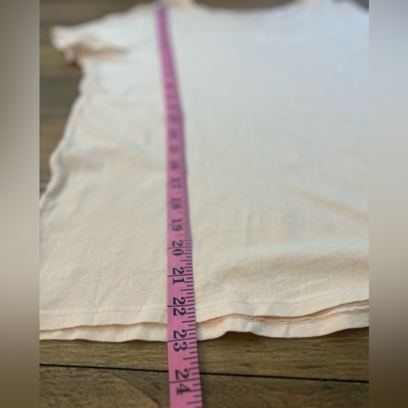 Marine Layer Women's Short Sleeve Tee Light Peach color - Picture 6 of 8